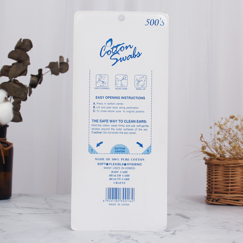 Paper Cotton Buds in Blister Card with Multiple Tip Options