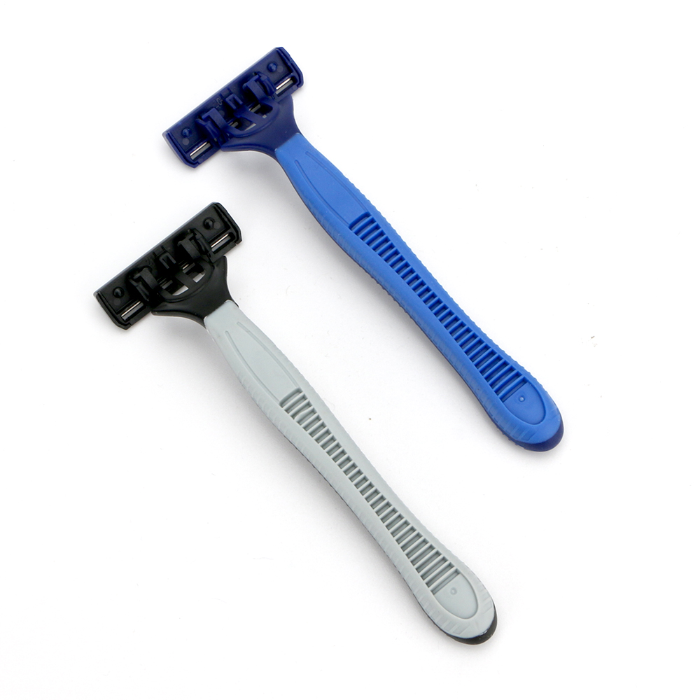 Disposable Shaving Razor with Triple Stainless Steel Blades