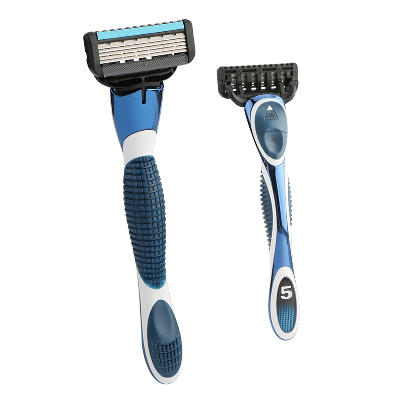 Five-Blade Shaving Razor with Metal Handle