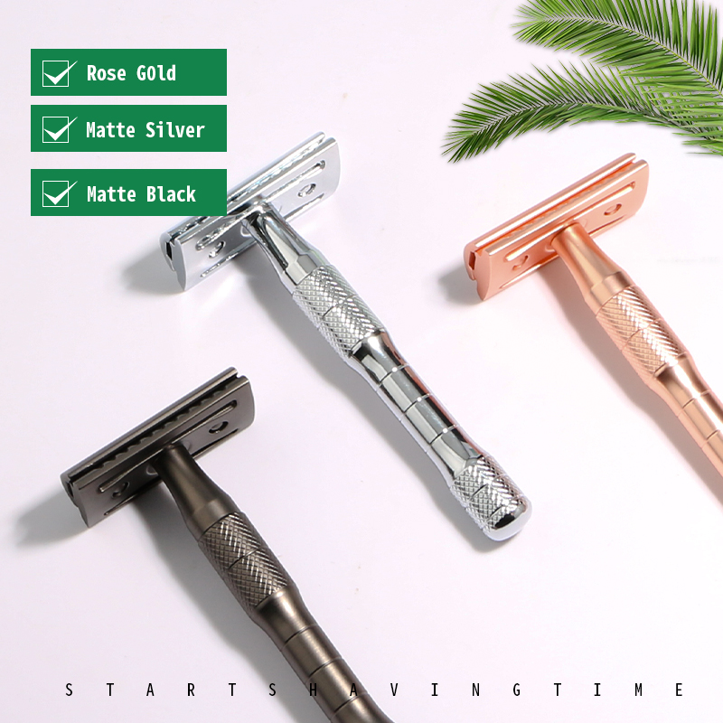 Classic Double Edge Safety Razor with Metal Handle