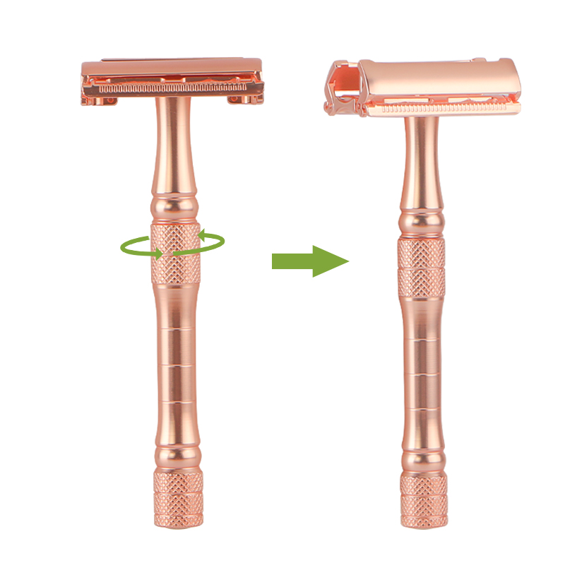 Butterfly Double Edge Safety Razor with Metal Handle