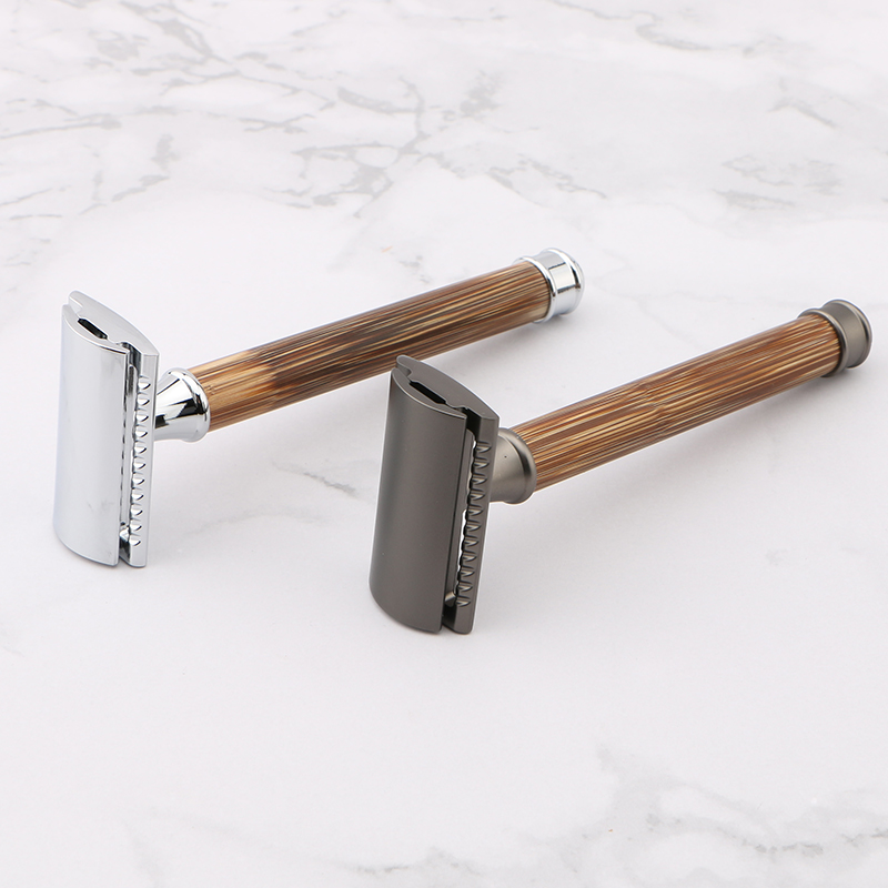 Double Edge Safety Razor with Bamboo Handle