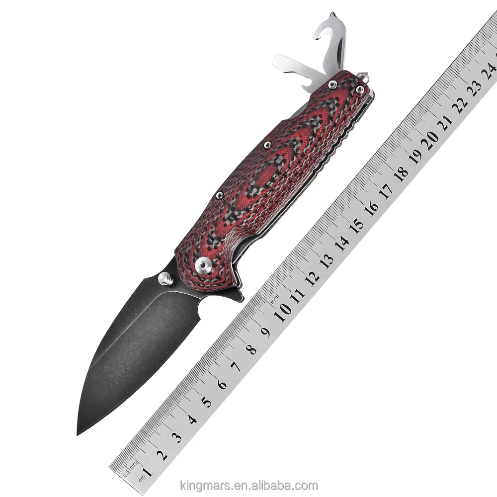 Outdoor Folding Knife with D2 Steel and Carbon Fiber Handle