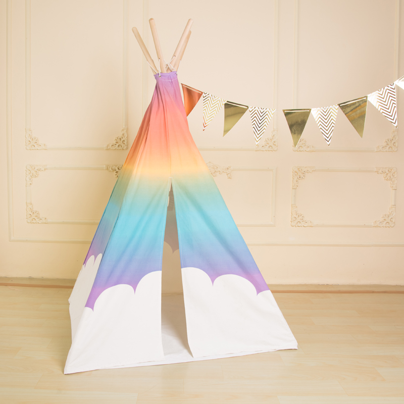 Kids Teepee Play Tent with Mat Floor for Indoor and Outdoor