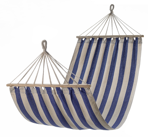 Fabric Hammock with Spreader Bar for Indoor and Outdoor Use