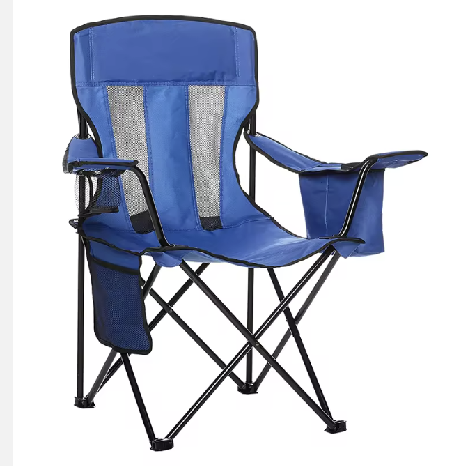 Portable Folding Camping Chair with Cooler and Cup Holder