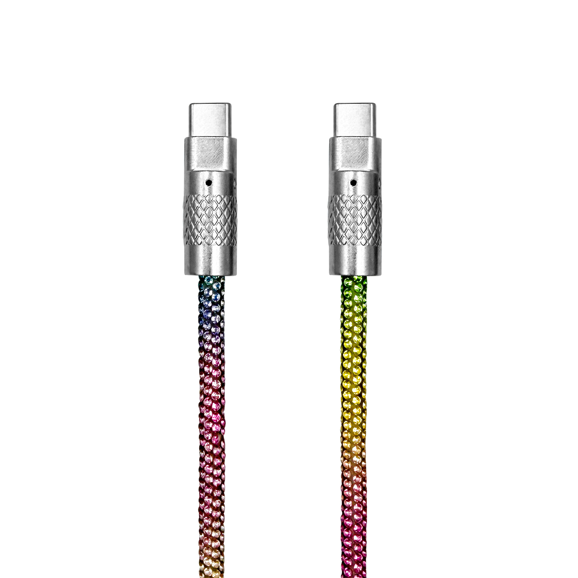 60W Rainbow Rhinestone Type-C Fast Charging Cable