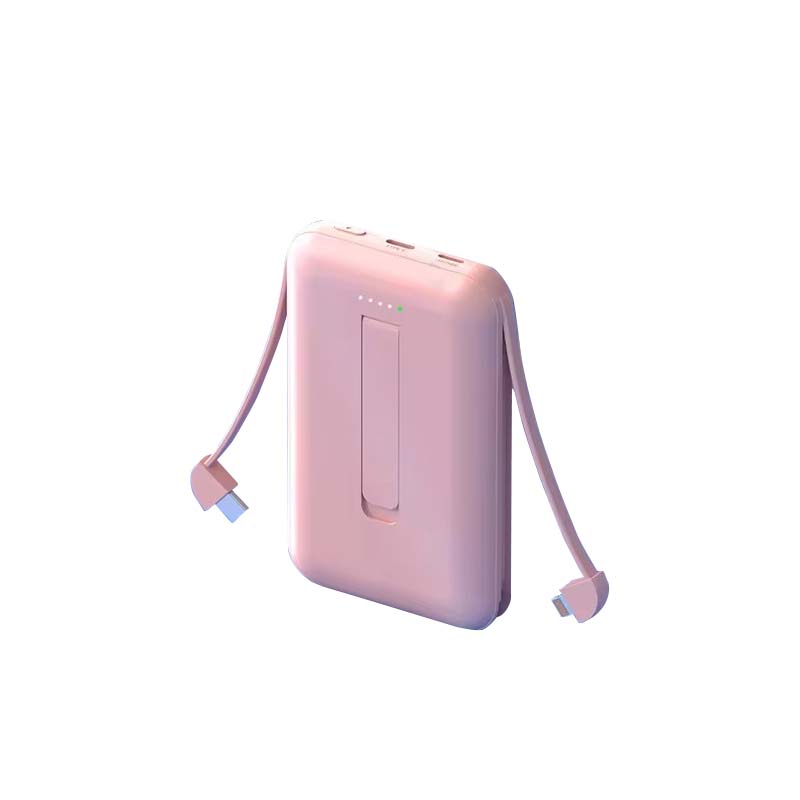 10000mAh Magnetic Power Bank with Built-in USB C and Lightning Cables
