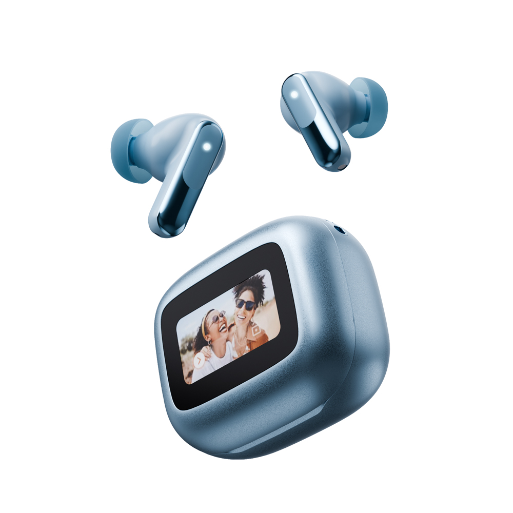 ANC Wireless Earbuds with Touch Screen for iPhone/Android
