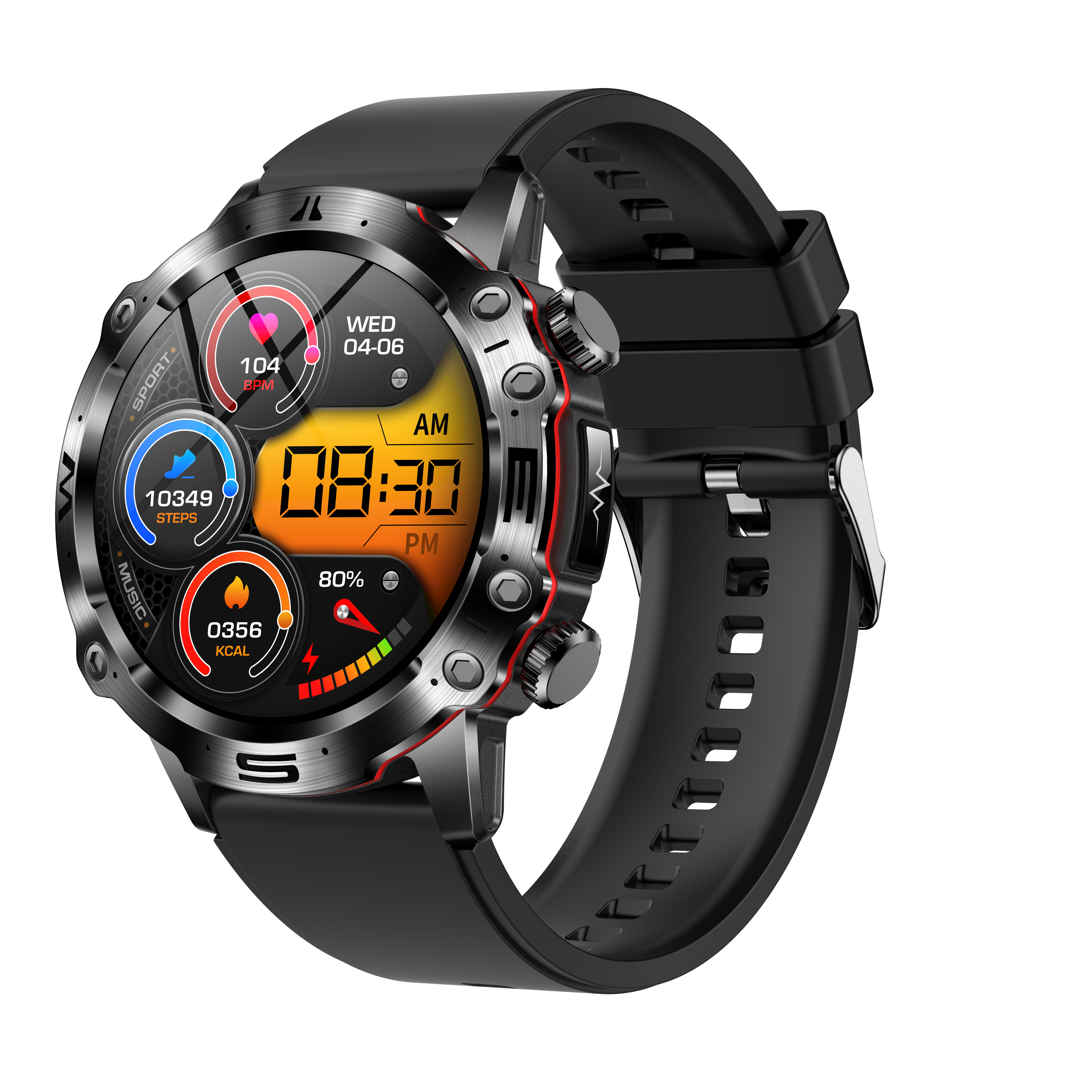 EA305 Smartwatch with AMOLED Display, ECG, and Glucose Monitoring