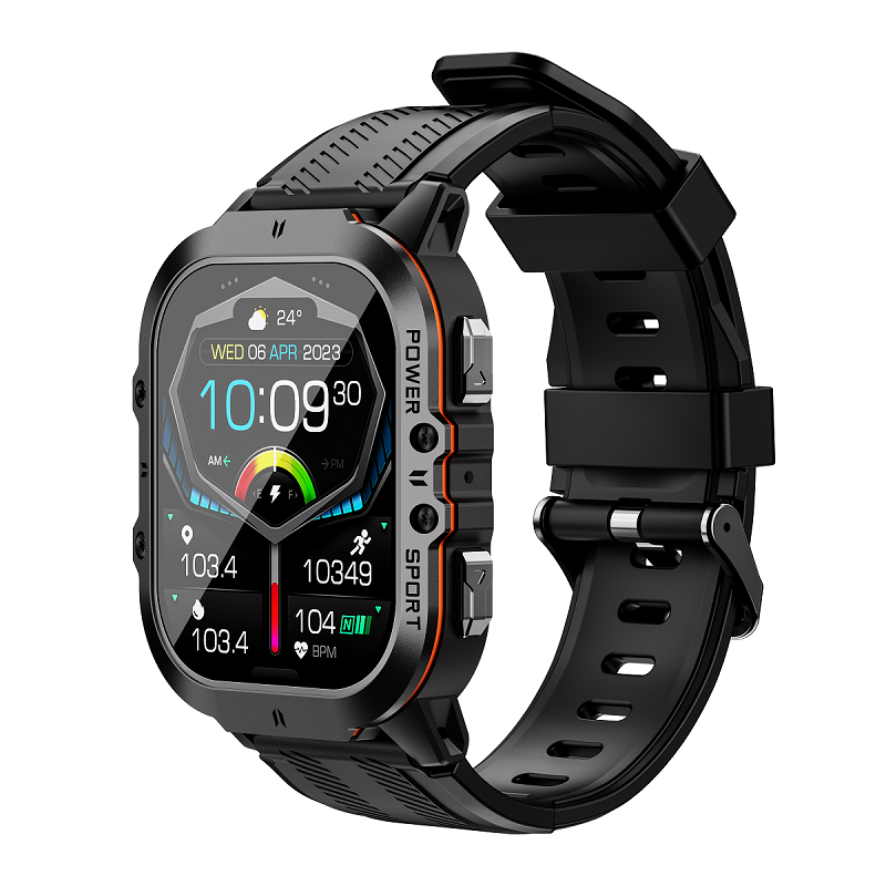 EA307 Smartwatch with 1.96" AMOLED Screen, Bluetooth 5.2, Health Monitoring