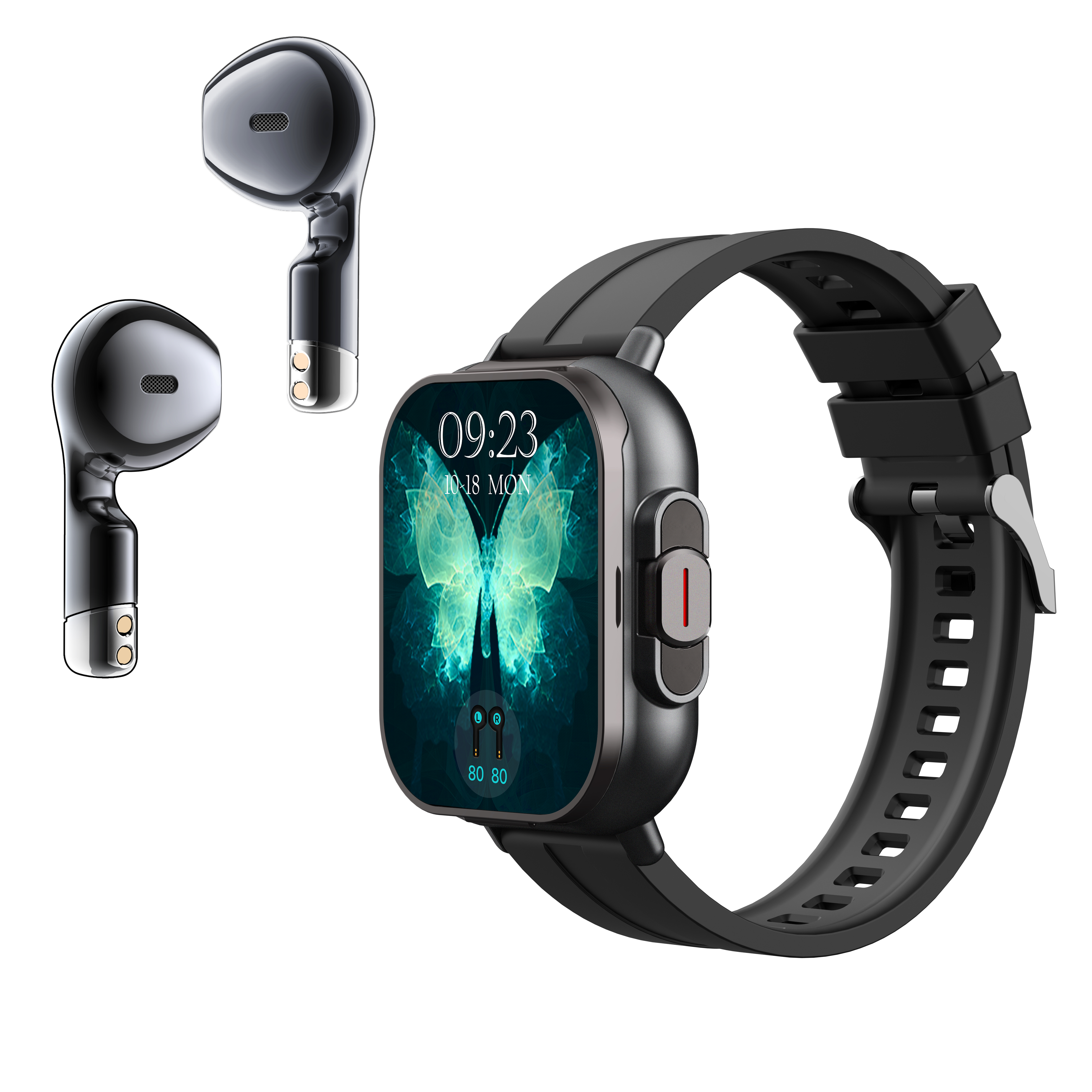 Smartwatch with Integrated Bluetooth Earphones
