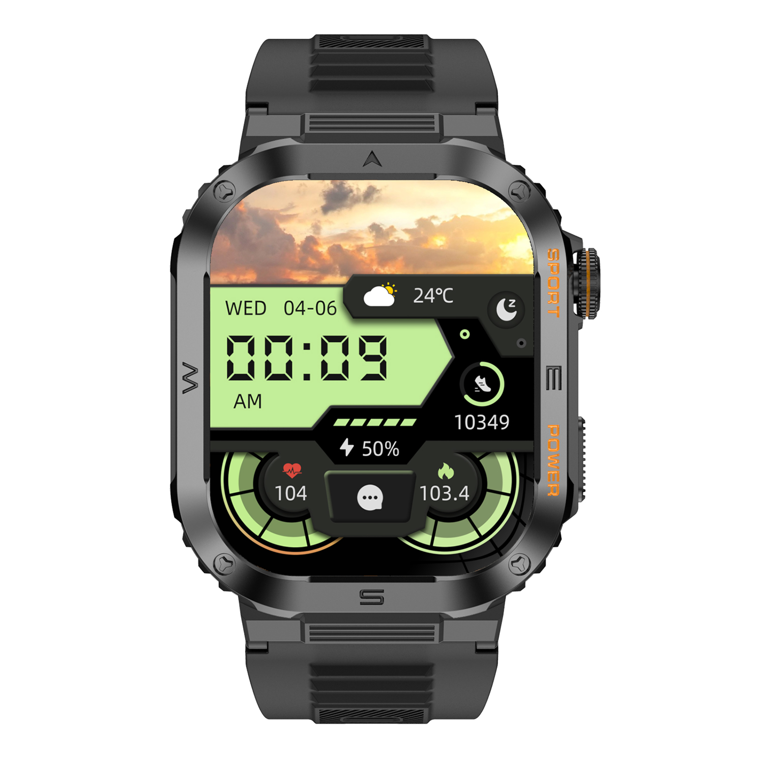 EA317 Rugged Smartwatch with 2.01-inch HD Screen