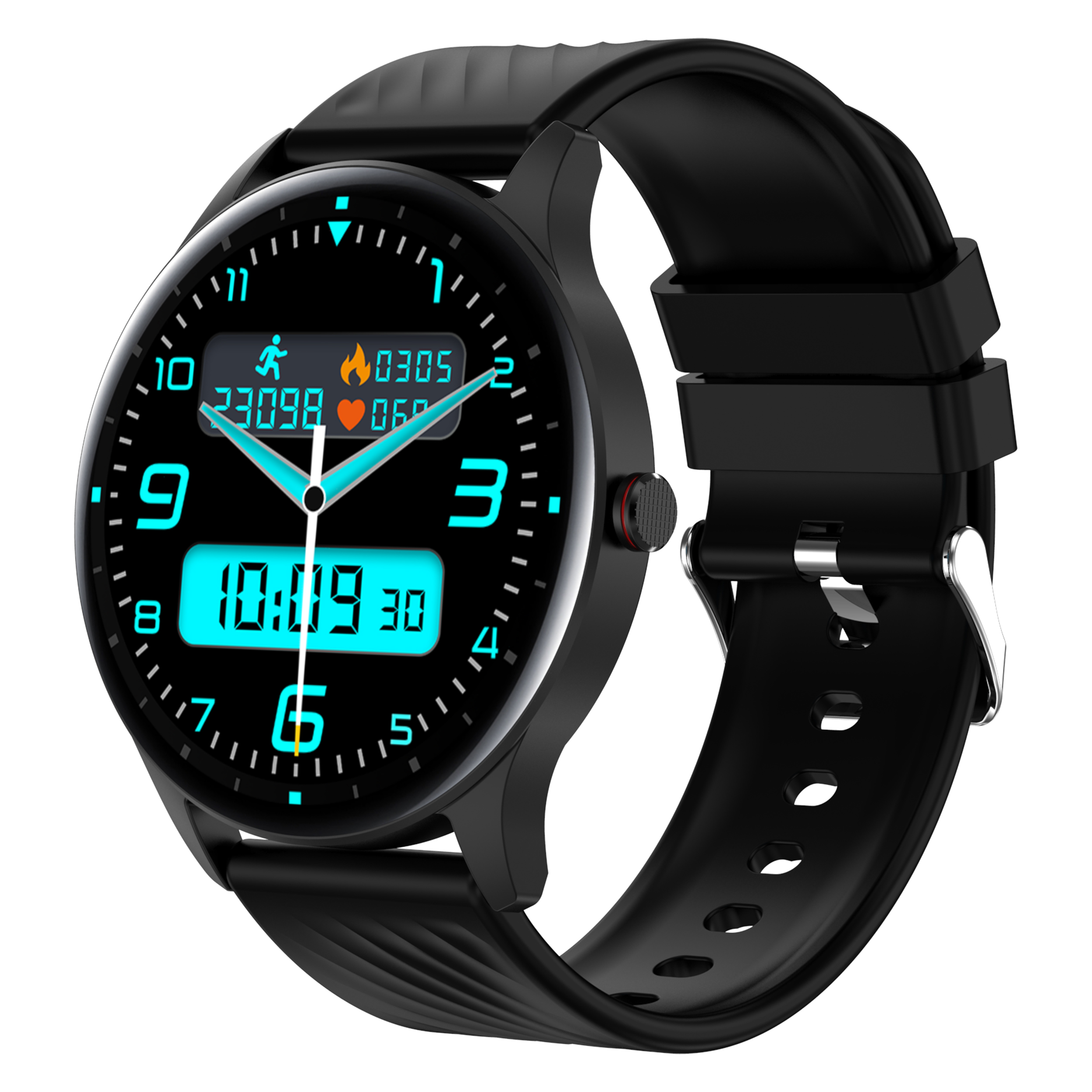 AMOLED Smartwatch with Glucose and Menstrual Health Monitoring