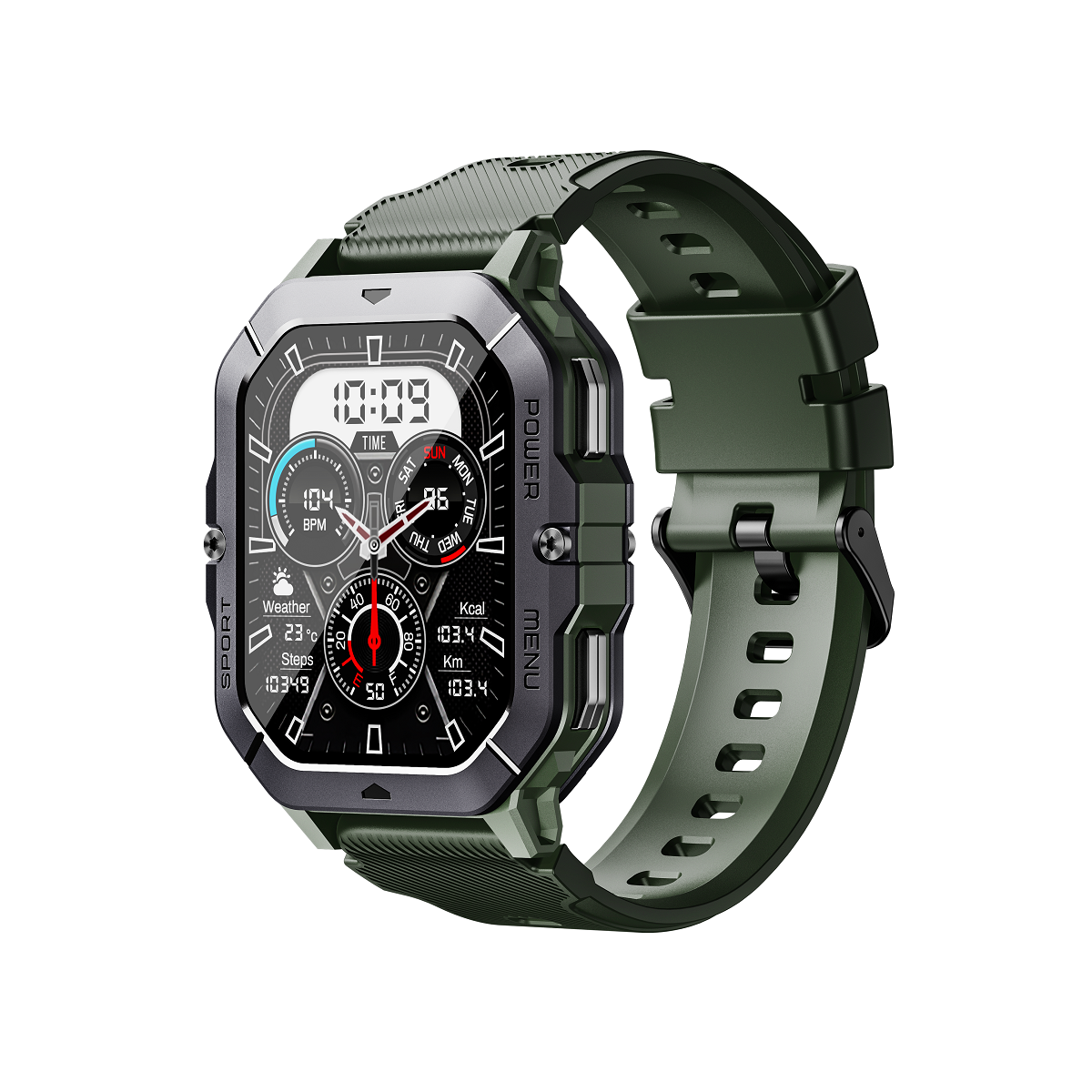 EC109 Smartwatch with Heart Rate, NFC, and GPS