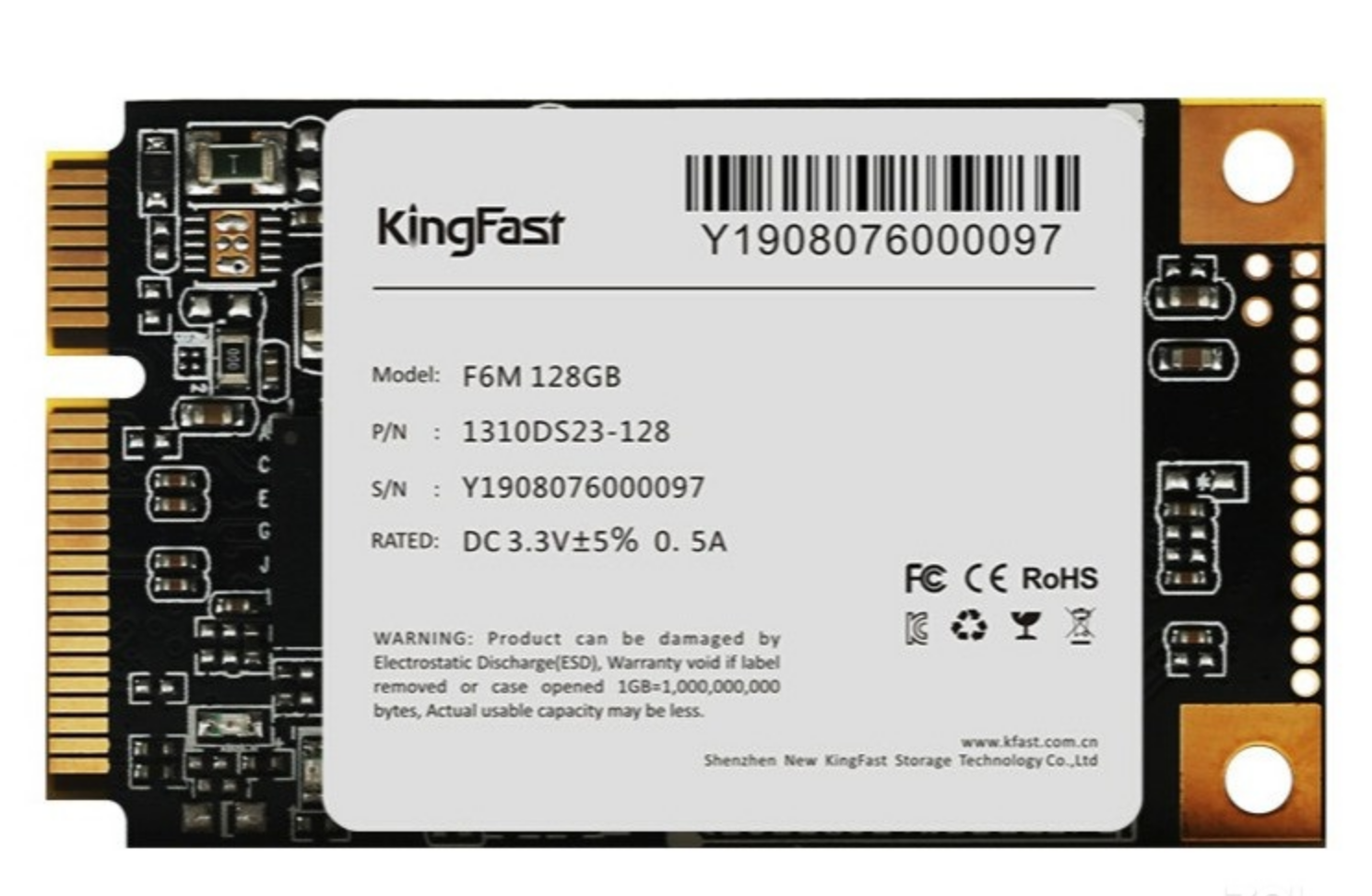 Jinsu F6M 128GB MSATA SSD
