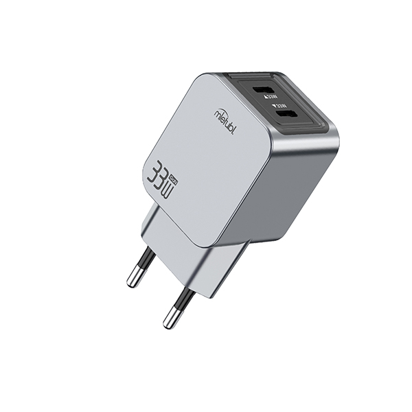33W Dual Type-C Fast Charger with Digital Display