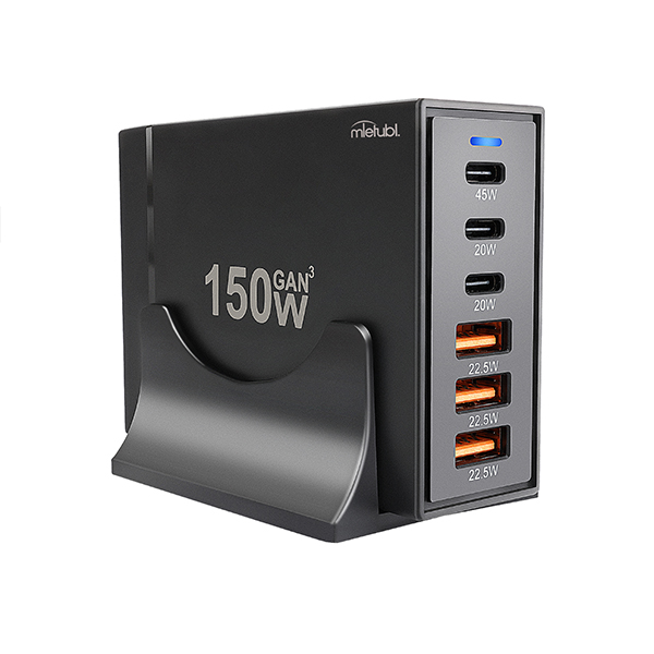 150W GaN Multi-Port Fast Charger with 3 Type-C and 3 USB-A Ports