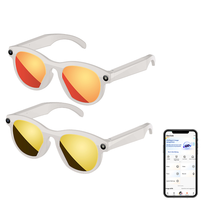 AI Glasses with Color-Changing Photo Waterproof Sunglasses and Cyclist Analysis System