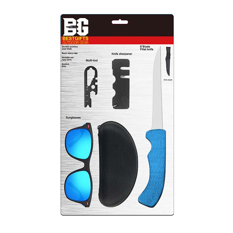 6-Piece Fillet Knife Set with Nylon Sheath and Sharpener