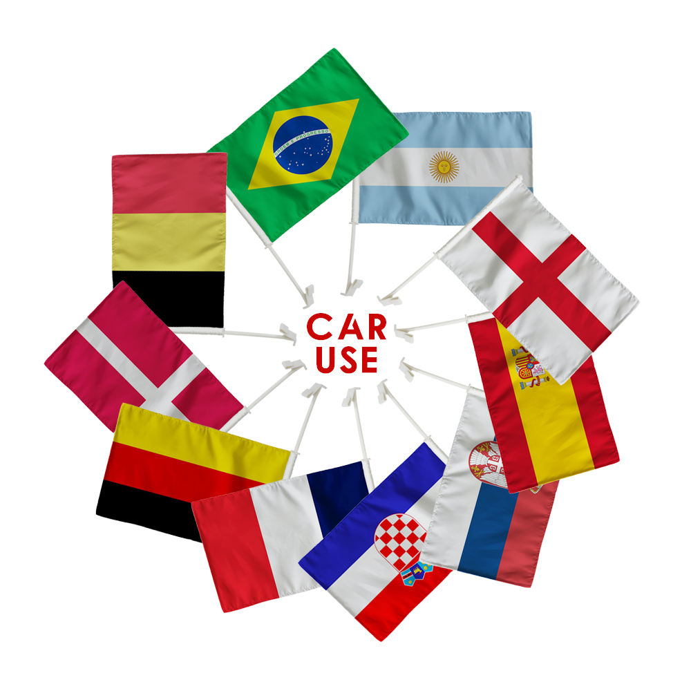 CHUANGDONG Qatar 2022 Polyester Car Flag