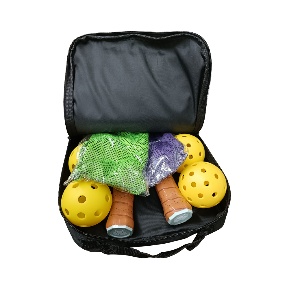 USAPA Approved Graphite/Glass Fiber Pickleball Paddle Set with Balls and Bag