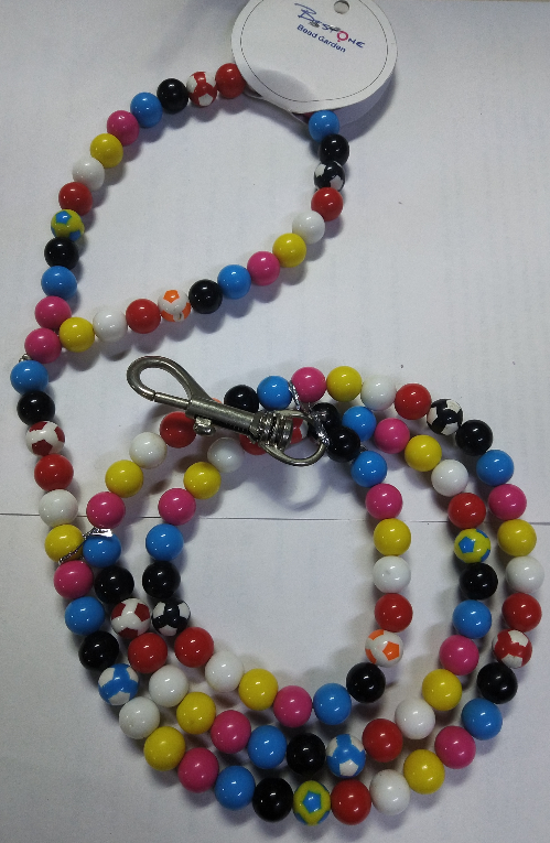Multicolor Acrylic Beads Dog Leash 120cm
