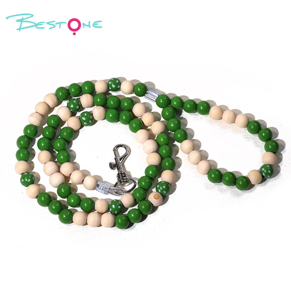 St. Patrick's Day Themed Dog Leash with Wood Beads