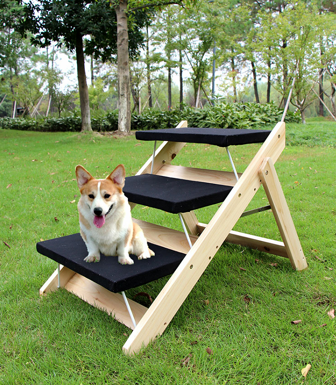 Dog Wooden Step Ramp with Soft Step