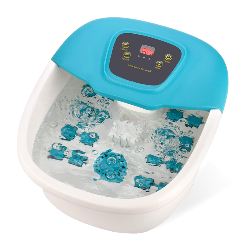 Customizable Logo Foot Bubble Spa Massager with 16 Shiatsu Rollers