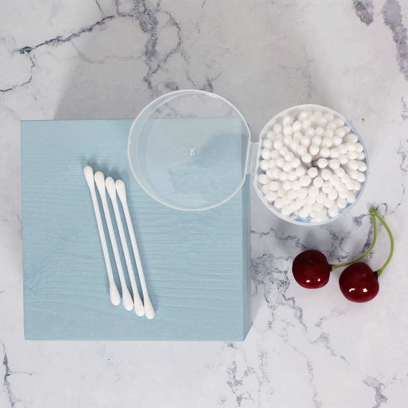 Plastic Cotton Buds in PP Canister with Alternative Tips