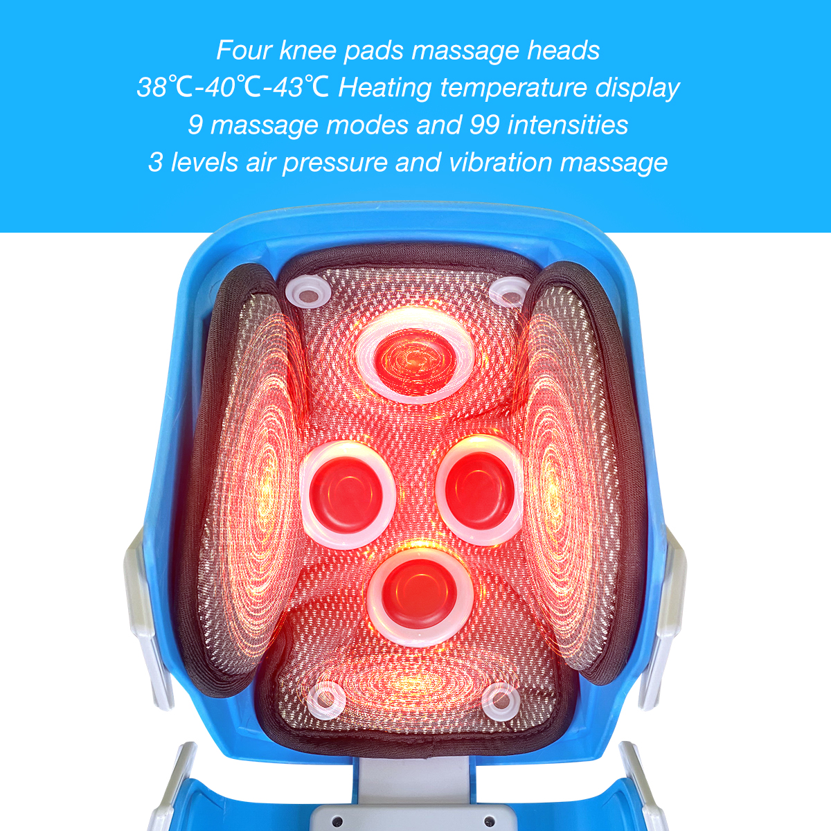 Air Compression Knee Massager with Heating for Physical Therapy and Pain Relief