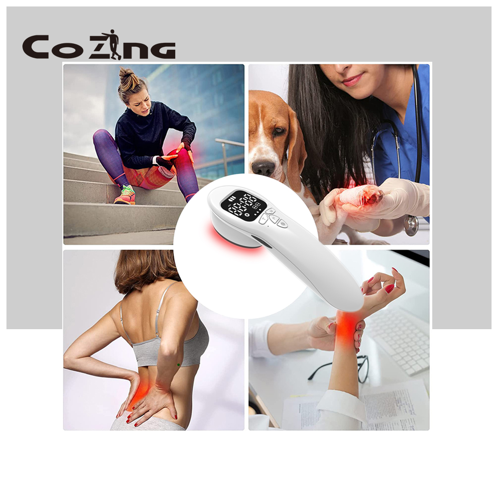 White Laser Therapy Device with 17 Diodes for Pain Relief