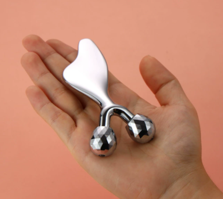 Double-ball Dolphin scraper face lifting massage stick