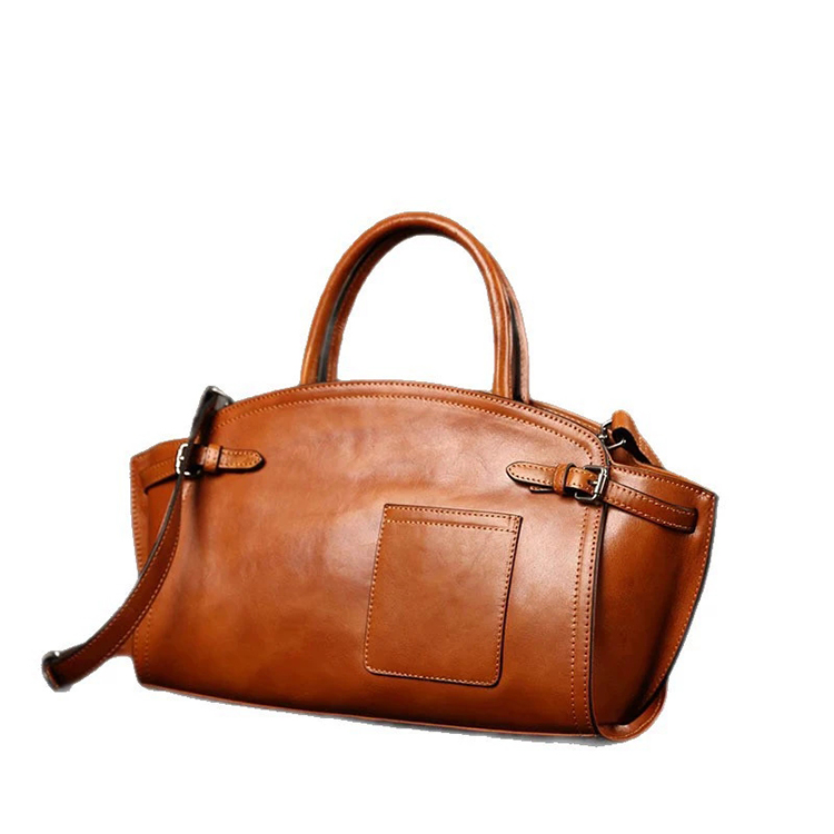 Women's Stylish Vintage Genuine Leather Shoulder Handbag with Wings Design