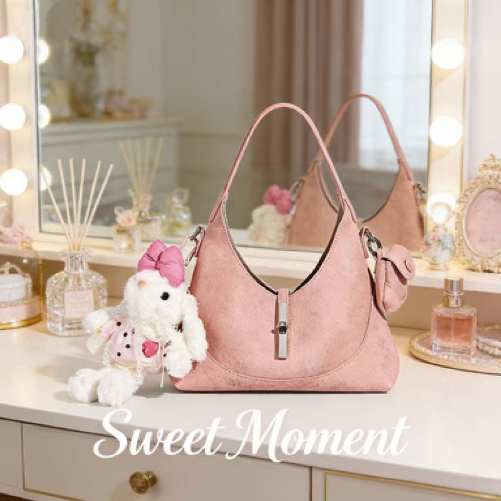 Women's Glossy PU Leather Hobo Handbag