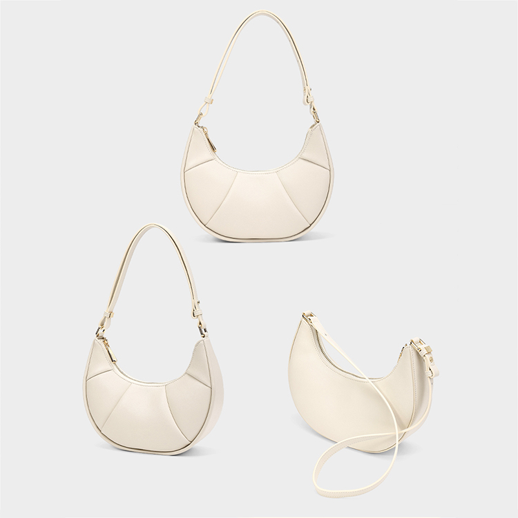 Luxury PU Leather Moon Shape Women's Crossbody Bag