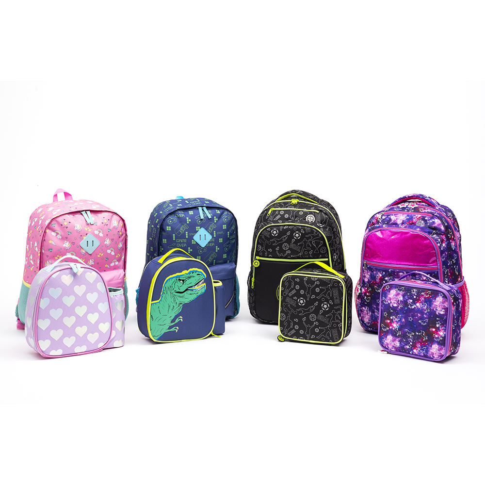 BTS Student School Backpack and Lunch Bag with Soccer Ball Design
