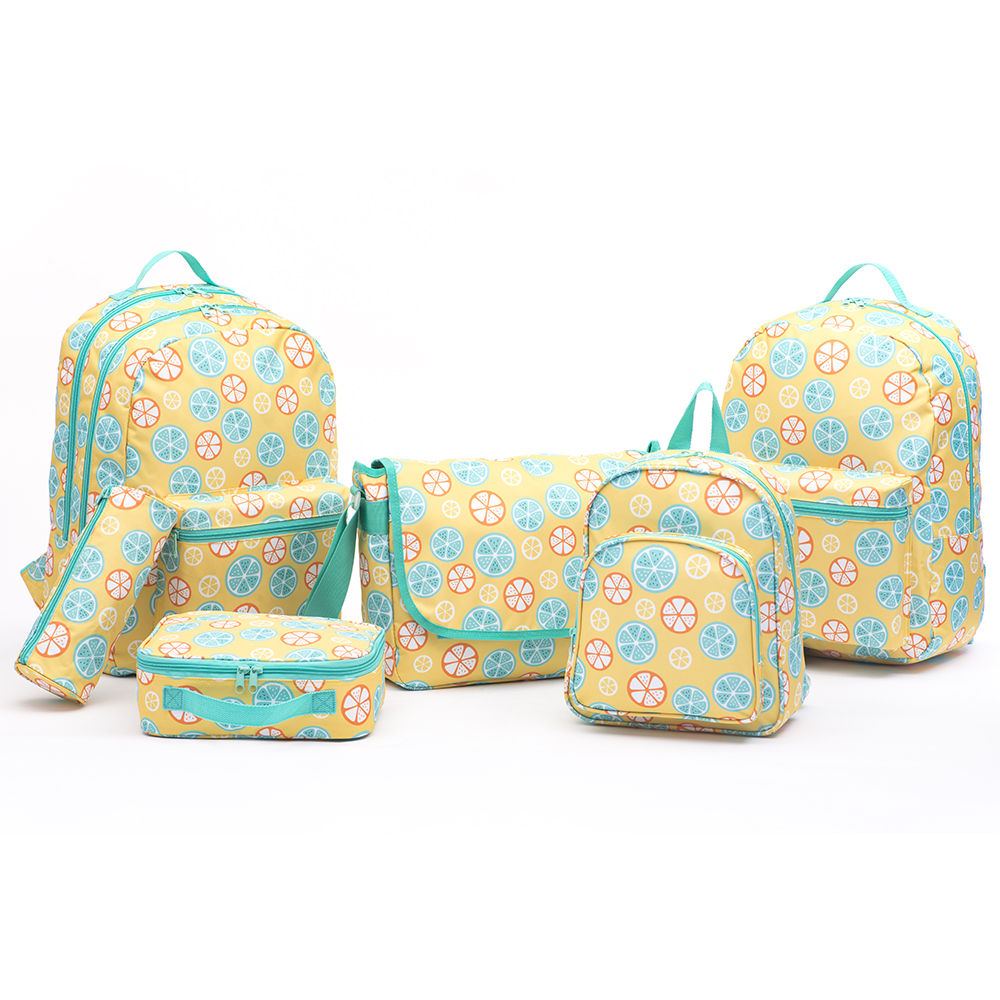 Fashion Yellow Lemon Print Collection Student Lunch Bag