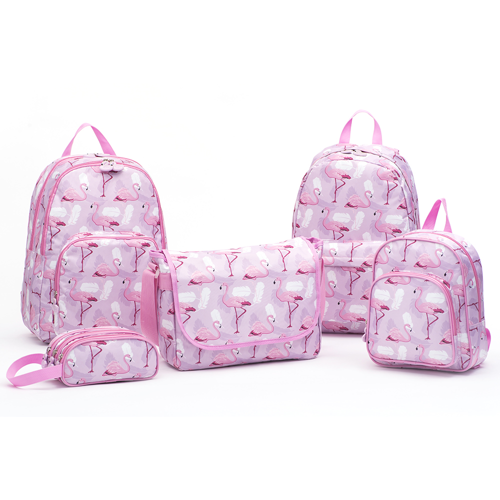 Fashion Flamingo Pink Cartoon Printing Casual Bags Collection