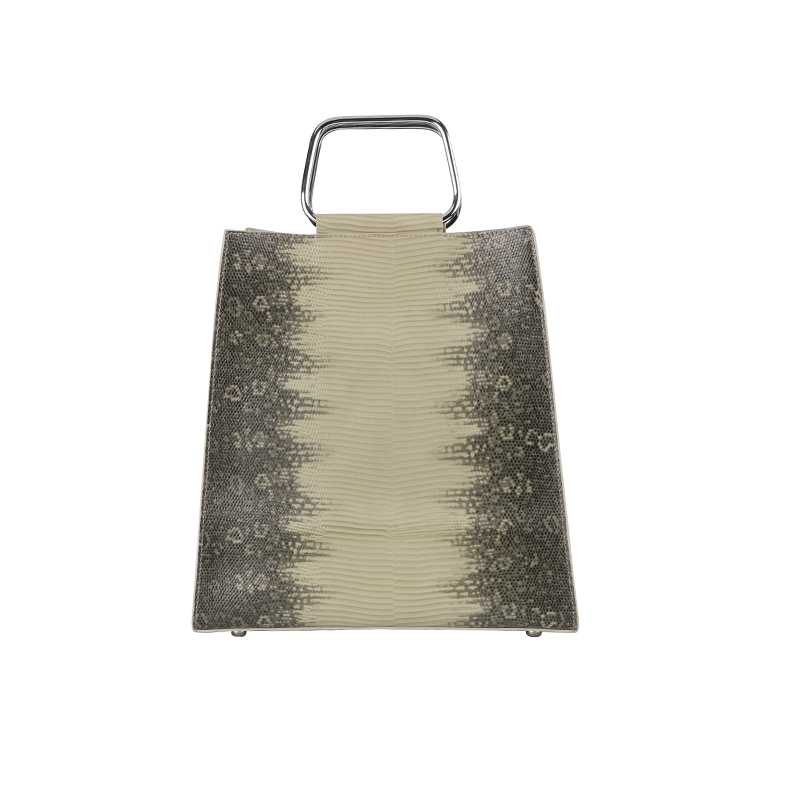 Eco Leather Tote Crossbody Bag with Lizard Texture