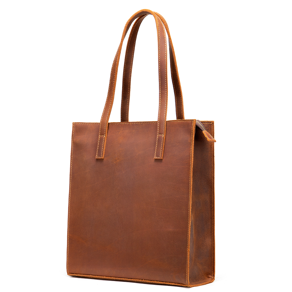 Vintage Genuine Leather Tote Bag for Women