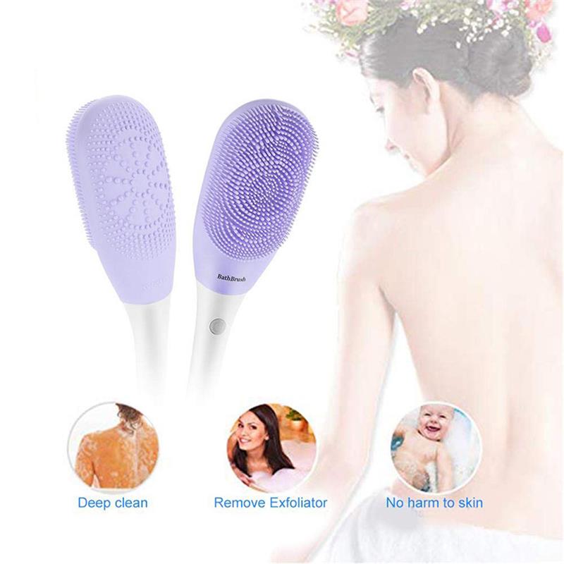 Long Handle Electric Silicone Bath Shower Brush