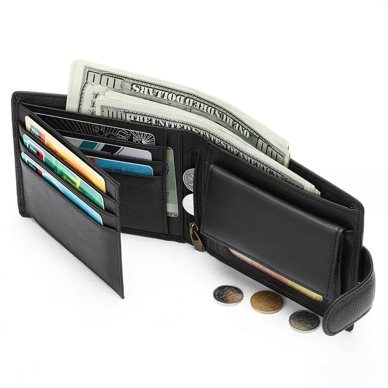 Men's Genuine Leather Bifold Wallet Card Holder