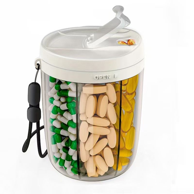 Large Pill Bottle Organizer for 6 Vitamins