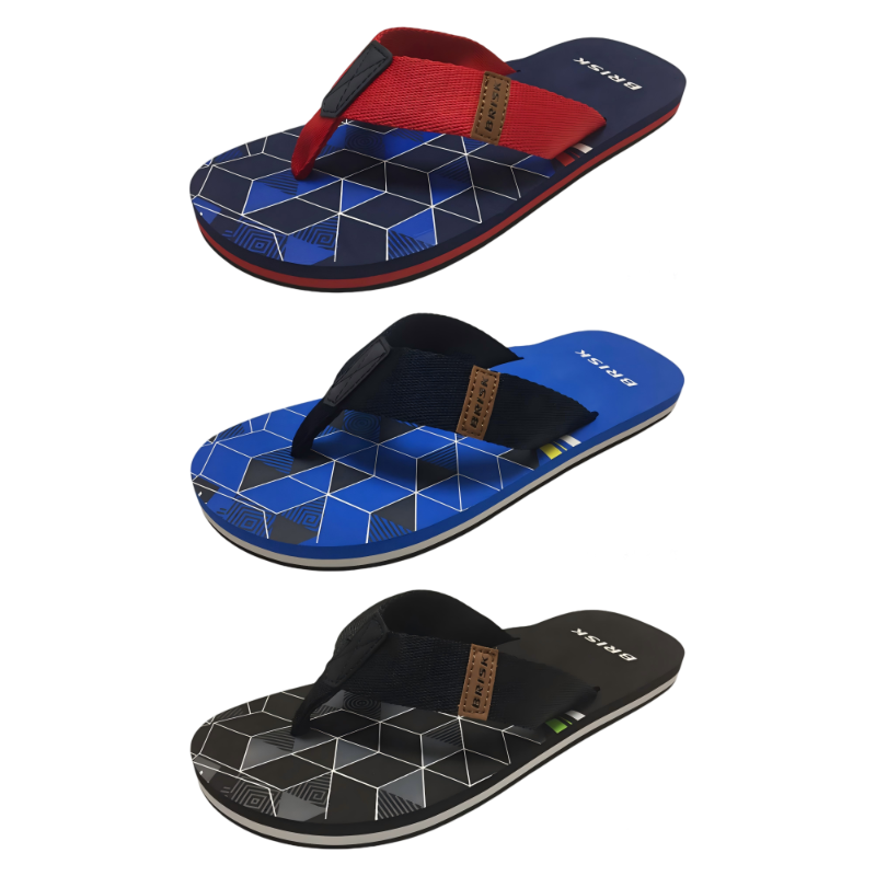 Men's Basic Webbing Beach Flip Flops