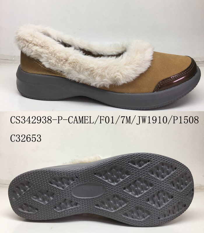 PU and Textile Upper with Textile Lining and EVA Outsole