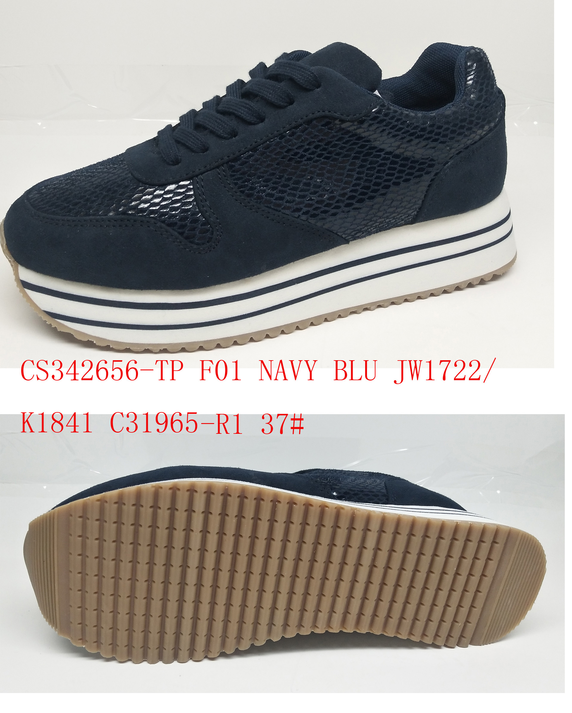 PU and Textile Upper with Mesh Lining and EVA+TPR Outsole