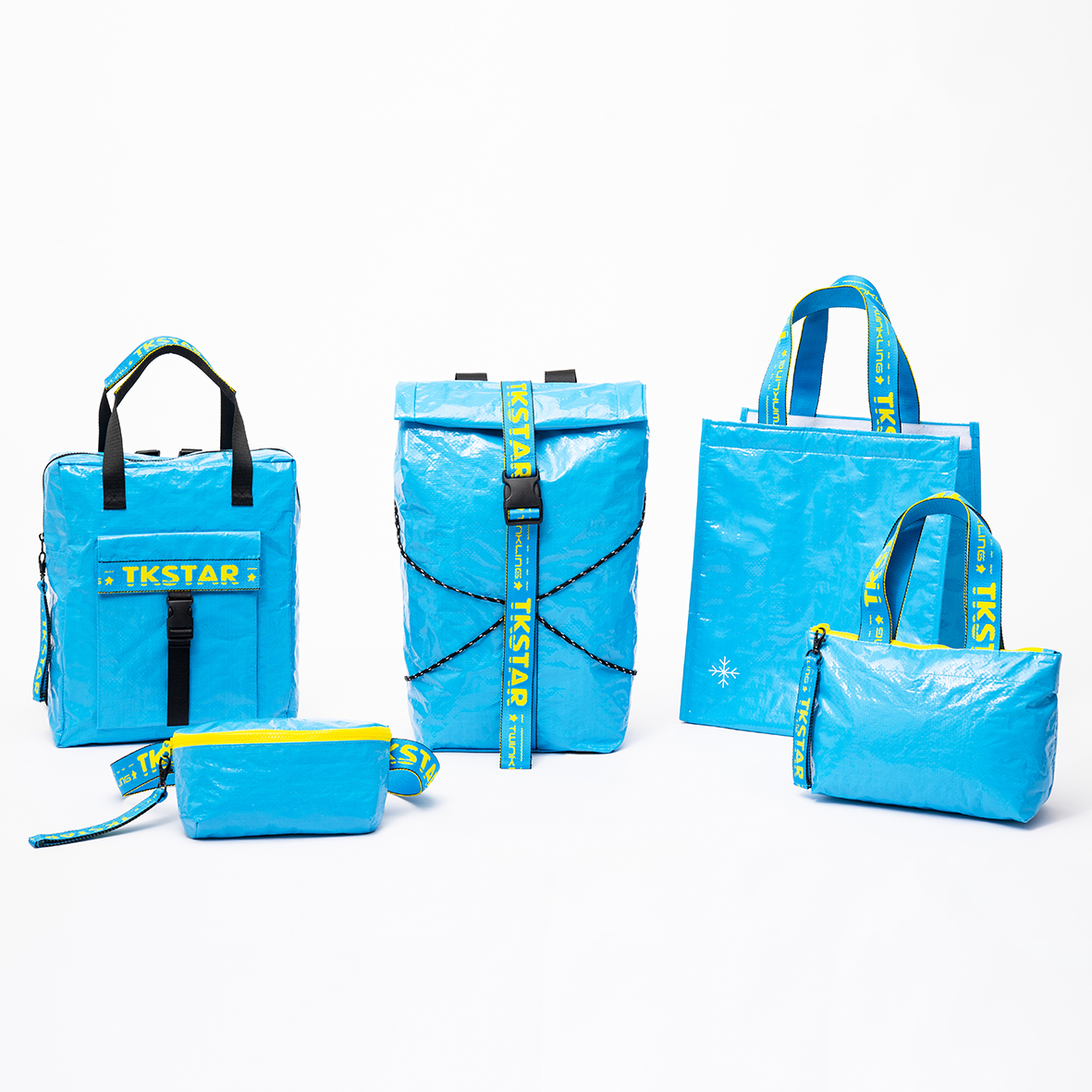Waterproof Woven Fabric Backpack Handbag