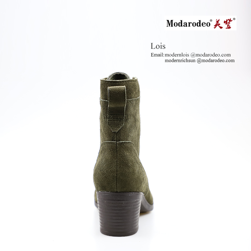Casual Leather Nubuck Work Boots for Women